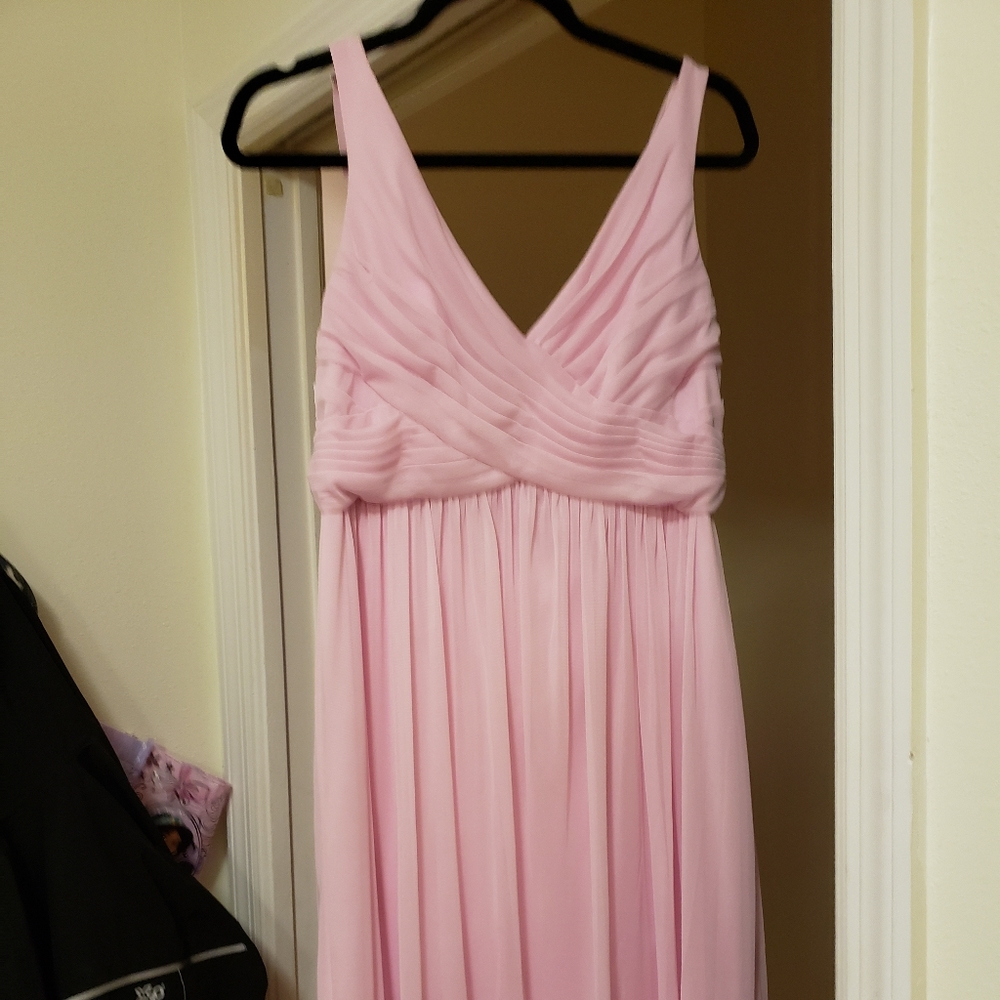 Pastel pink bridesmaid dress size 10